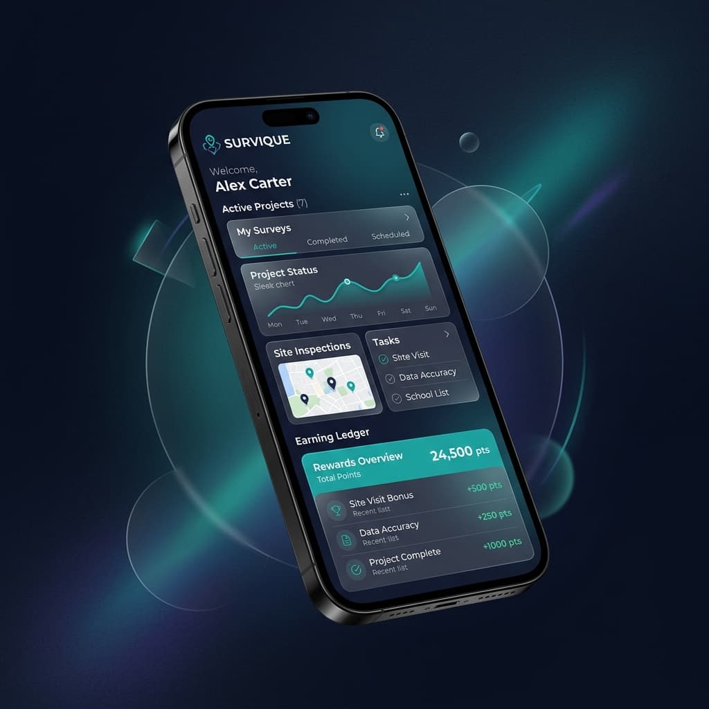 Survique Mobile App Mockup